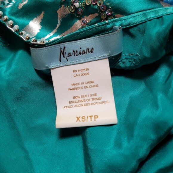 Marciano turquoise embellished open blouse - XS - Picture 5 of 6